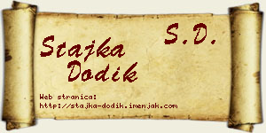 Stajka Dodik vizit kartica